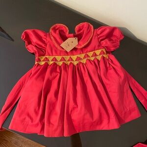 Beautiful formal red dress for baby girls, never worn